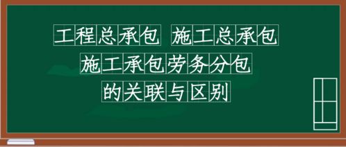 一文讀懂 工程總承包、施工總承包、施工承包、勞務分包的區別與系聯，建議收藏！